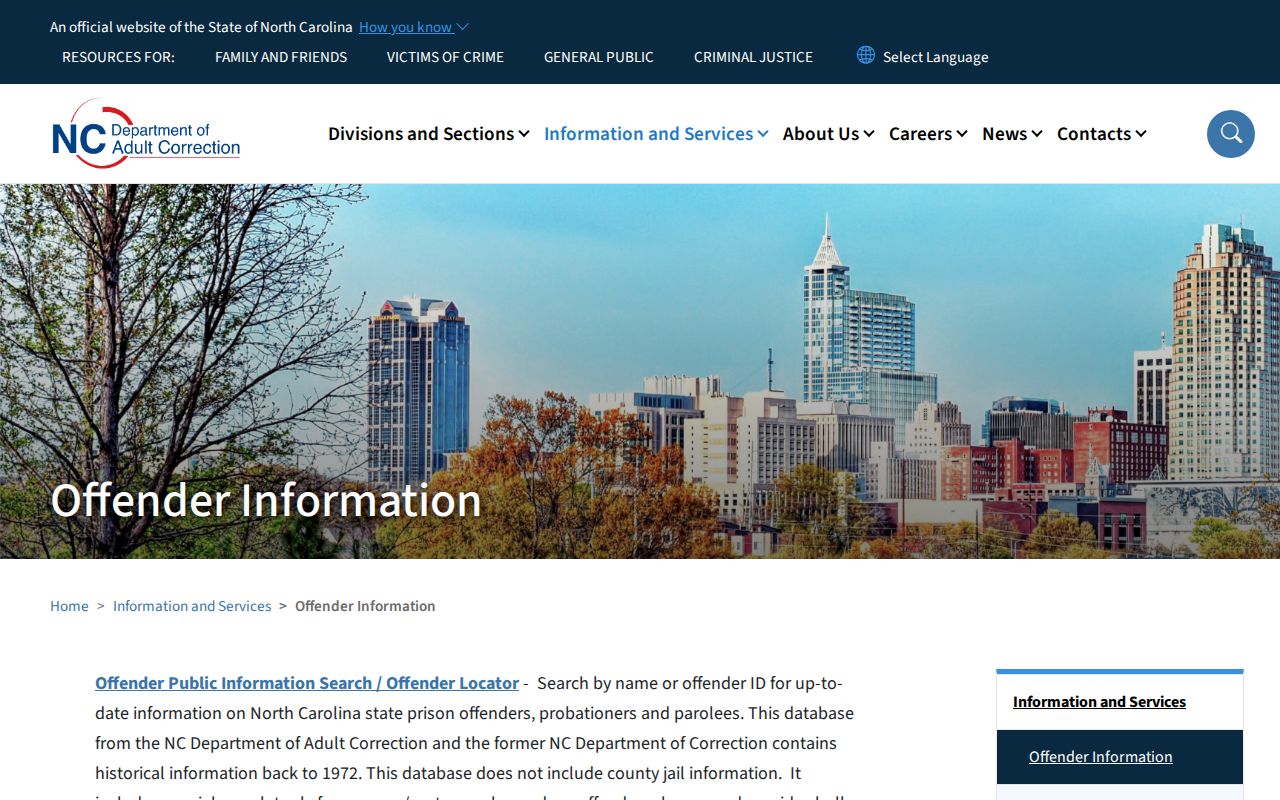 Columbus County projected release date search through NCDAC