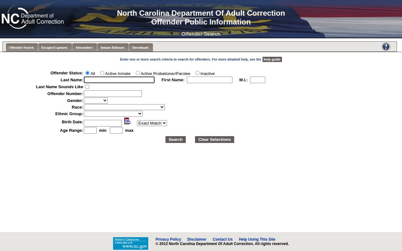 NCDAC offender search for Columbus County released inmates